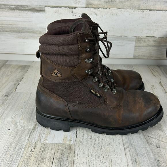 Rocky Men’s 10 Brown Leather Lace-Up Gore-Tex Steel Toe Work Boots Outdoor - Picture 5 of 8